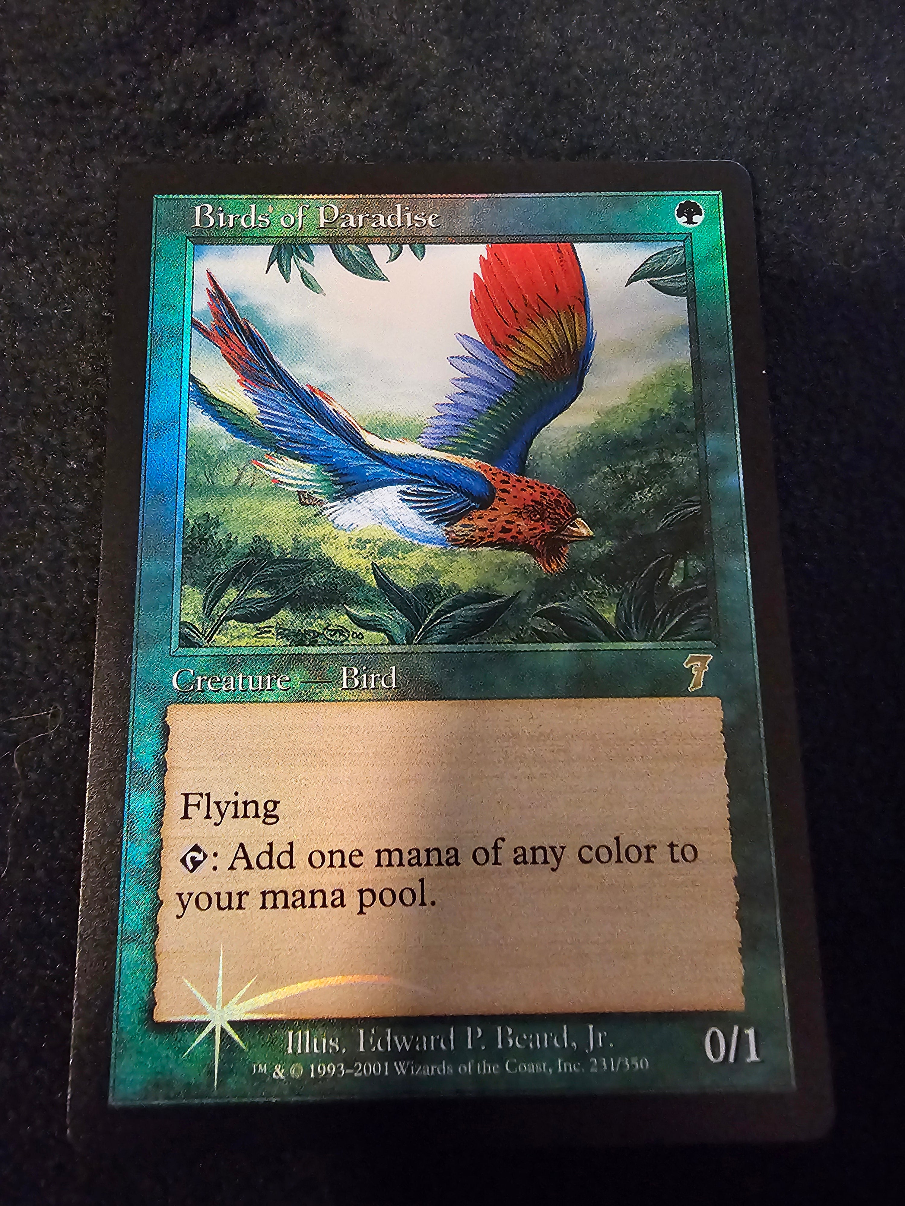 Foil Birds of Paradise - 7th Edition - MTG Proxy
